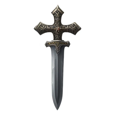 dark cross dagger sticker