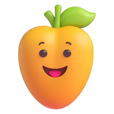 cashew nut, 3D emoji style sticker