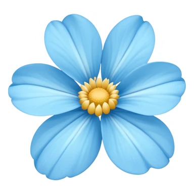 light blue  flower cute  sticker