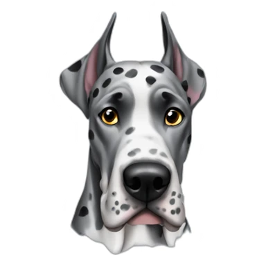 Great dane grey black spots sticker