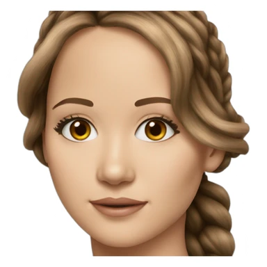 brunette Jennifer Lawrence sticker