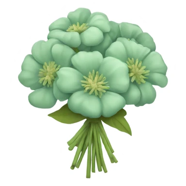 Sage  green flower bouquet  sticker