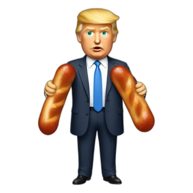 trump-holding-his-sausage sticker