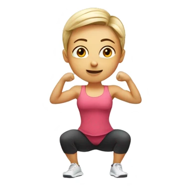 squat exercise sticker
