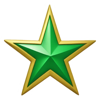 A Star high tech green and gold sticker