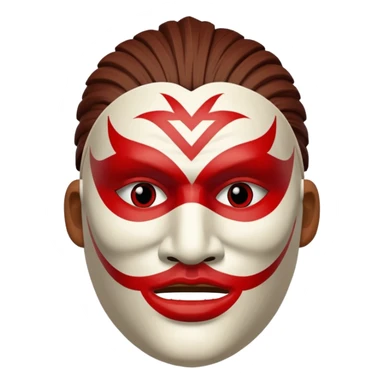 Hilichurl (from Genshin Impact) (half body) (with a white mask with red tribal markings on it)  sticker