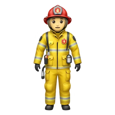 yellow Firefighter Suit no human sticker