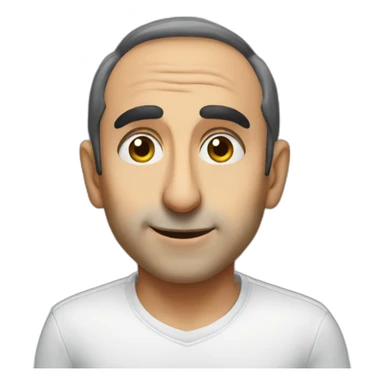 Eric Zemmour doing a wink sticker