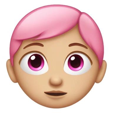 Baby with pink eye sticker