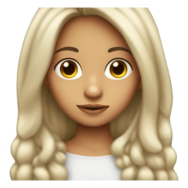 Pretty hispanic girl with big eyes and long hair sticker