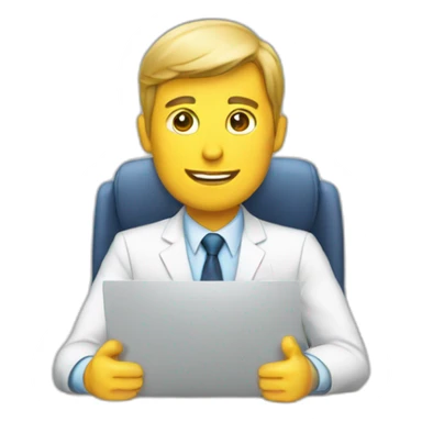 job interview desk white man  sticker