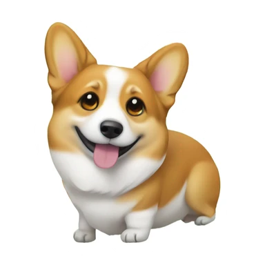 Corgi with green peppers sticker