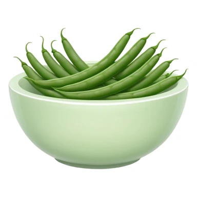 LITTLE LONG BEANS IN THE WHITE BOWL sticker