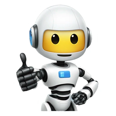 robot giving a thumbs up sticker