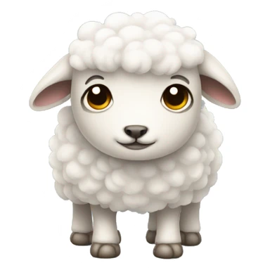 little sheepie with short legs sticker
