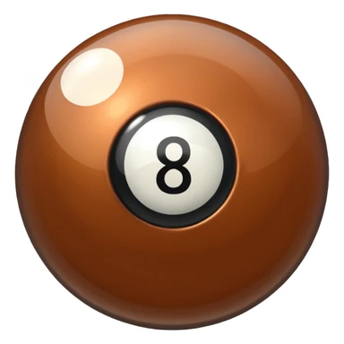 bronze opaque 8 ball sticker