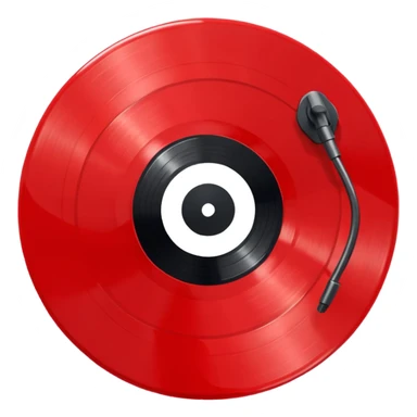 red vinyl record sticker