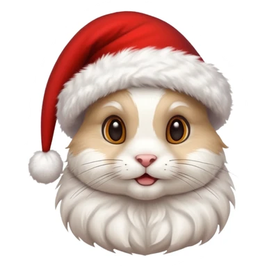 christmas white rabbit sticker