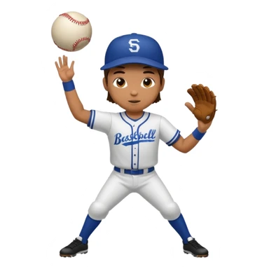 hacer el lanzamiento  de pelota jugador basebal sticker