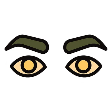 Cristiano Ronaldo's eyes and eyebrows, no face sticker