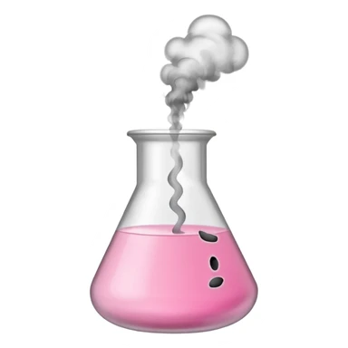 pink beaker with smoke no face sticker