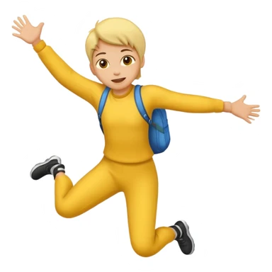 Make an emoji of a person jumping sticker