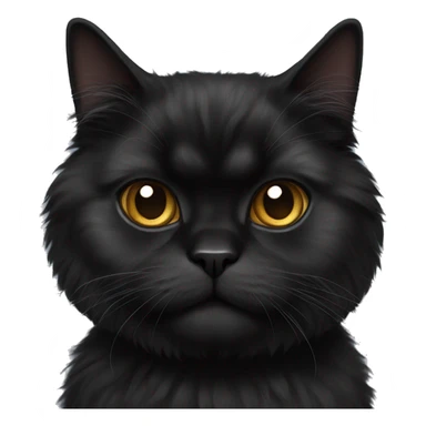 Black persian cat  sticker