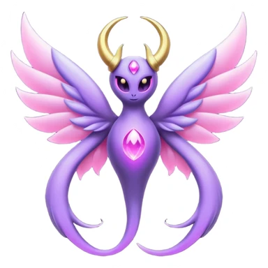 Pokemon legendary purple and pink lunala sticker