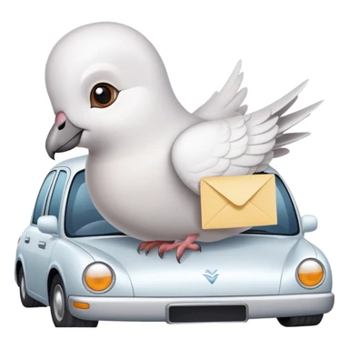 Dove with letter pope in car sticker