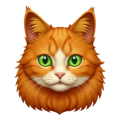 orange cat with green eyes sticker