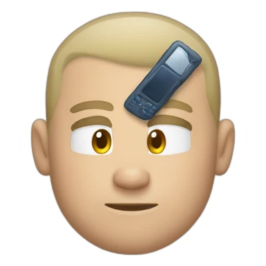 phone on head zidane sticker
