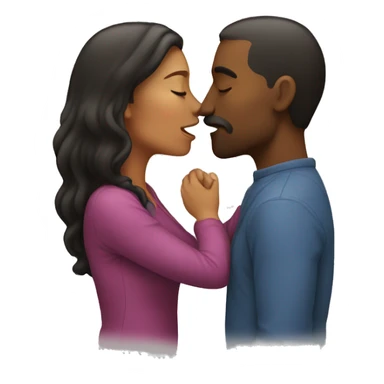 woman and man kiss sticker