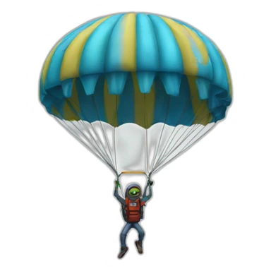 Jumping Zombe Parachute sticker