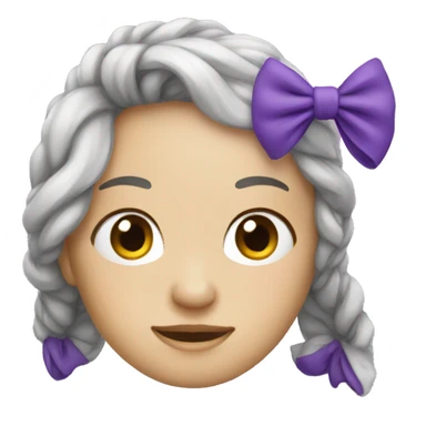 purple bow scarf sticker