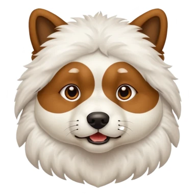 I want a brown Anjing kampung(talamian) with white furs from jaw below.  sticker