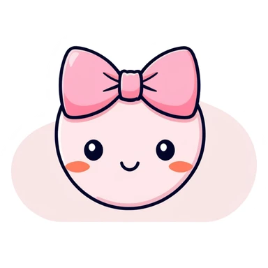 Pink bow  sticker
