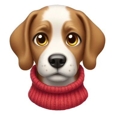 Fee dog wearing sweater  sticker