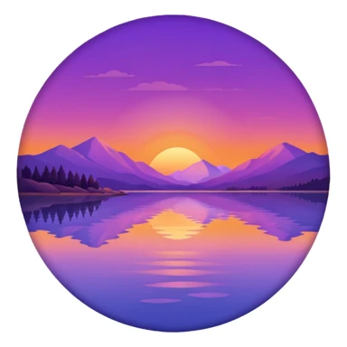 lake sunset sticker