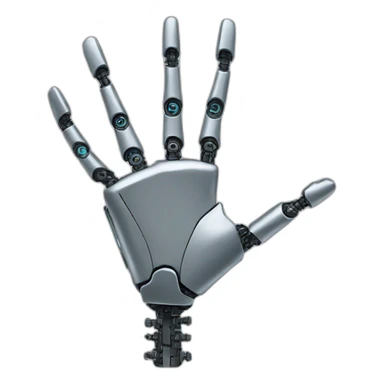 thin robot hand sticker