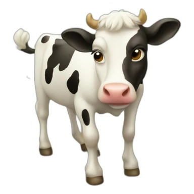 Vache sur une vache sticker