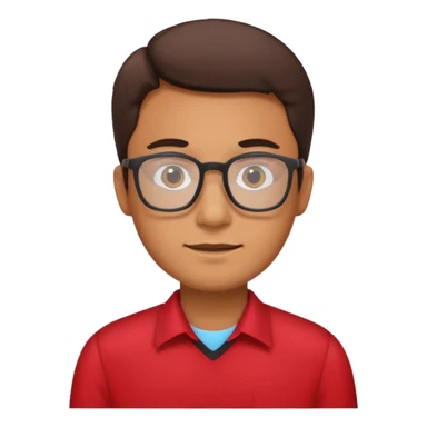 An office worker in a red shirt. sticker