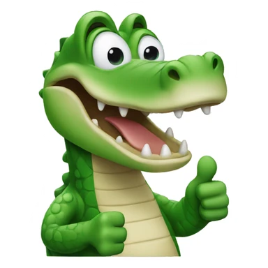 An alligator giving a thumbs up  sticker