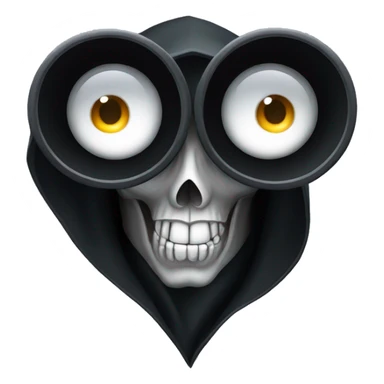 Grim reaper looking through binoculars  sticker