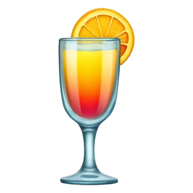 Tequila sunrise in long glass sticker
