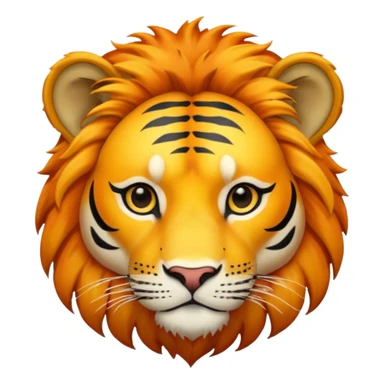 lion/tiger combination sticker