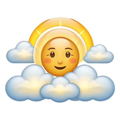 "Create a warm emoji representing morning spiritual awakening. Golden sunrise rays, soft light beams, peaceful clouds, or spiritual symbols like crosses, crescents, or light. No human figures - focus on light, warmth, and divine energy." sticker