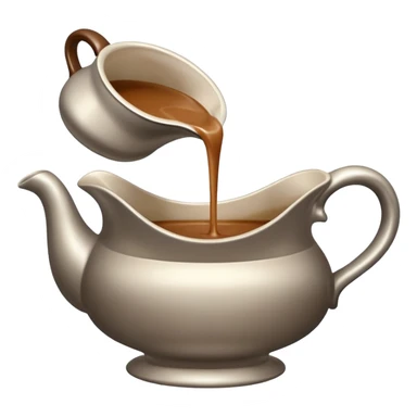 gravy boat pouring out gravy sticker