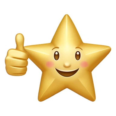 motivational star with thumbs up sticker