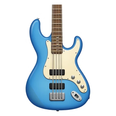 blue bass guitar sticker
