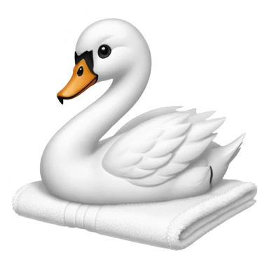 swan towel sticker